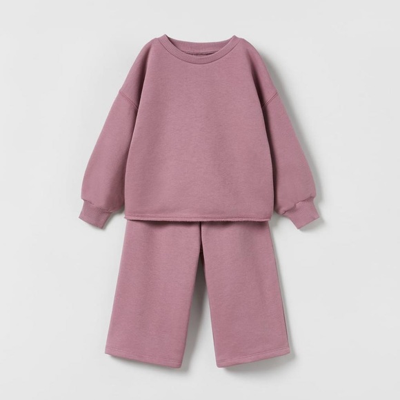 Zara Other - Zara little girls PLUSH CULOTTES SET DARK PINK - REF. 1880/516 3-4Y